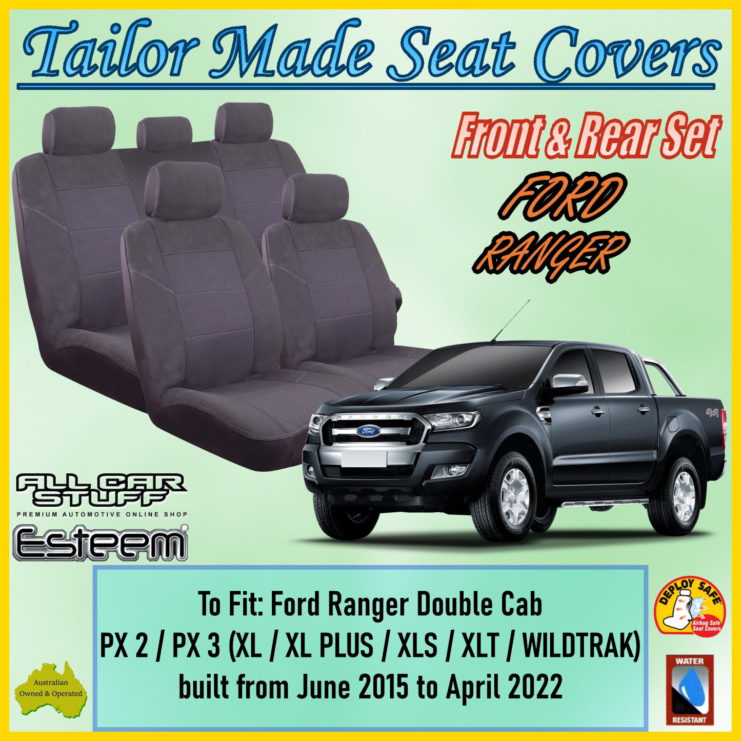 FORD RANGER DOUBLE CAB SEAT COVER SET