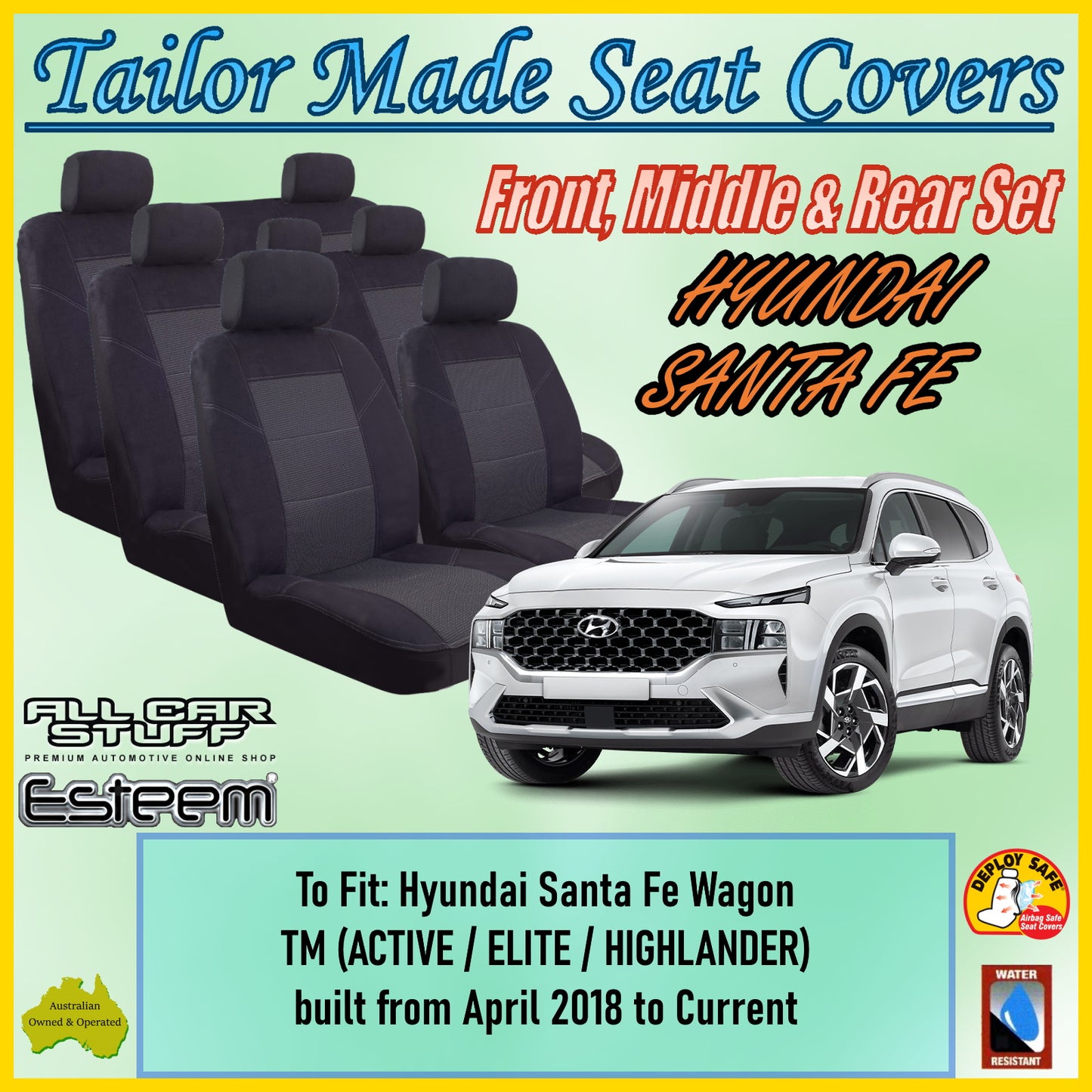 HYUNDAI SANTA FE 18-24 CAR SEAT COVER SET