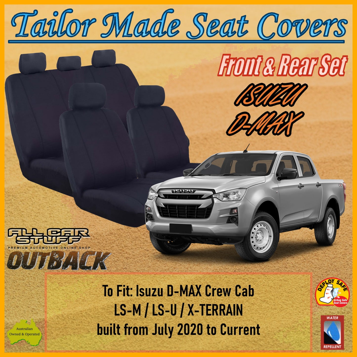 ISUZU D-MAX CREW CAB CAR SEAT COVER SET