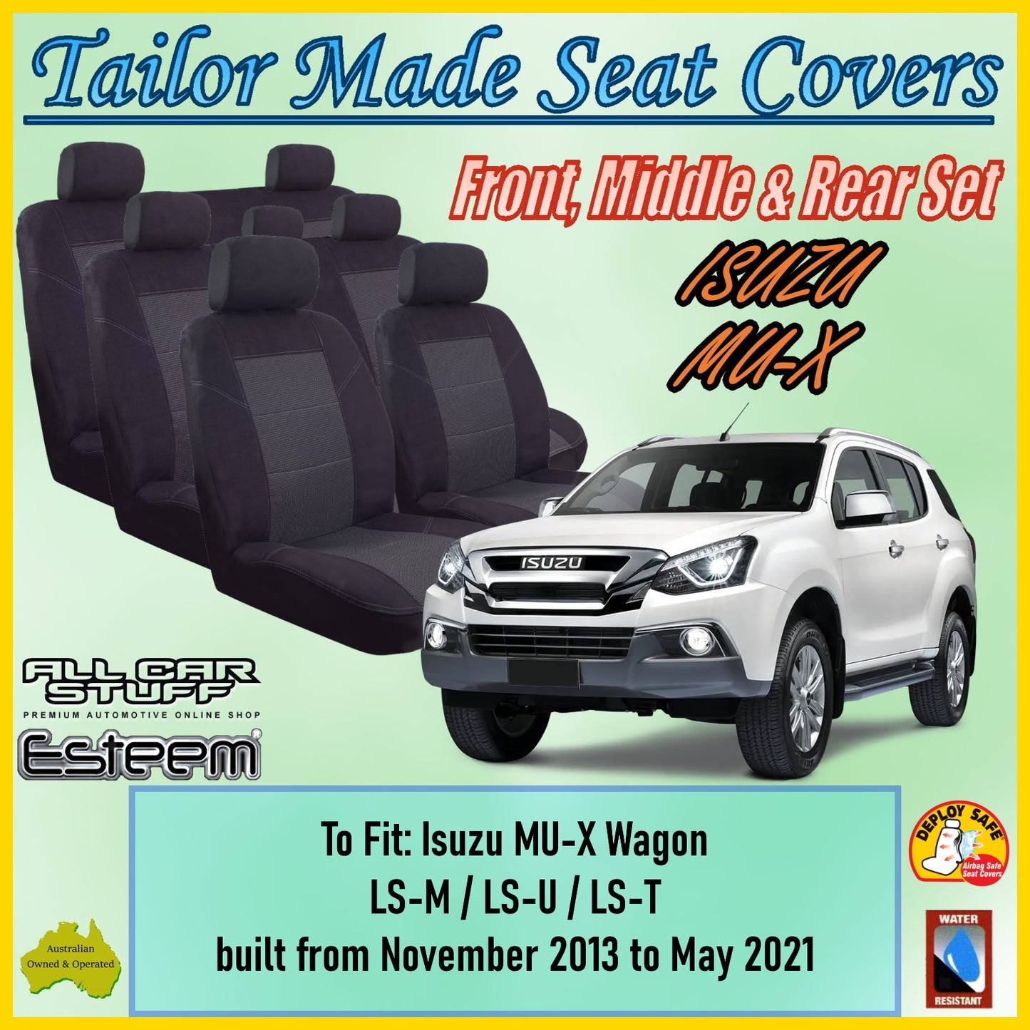 ISUZU MU-X 2013-2021 CAR SEAT COVER SET
