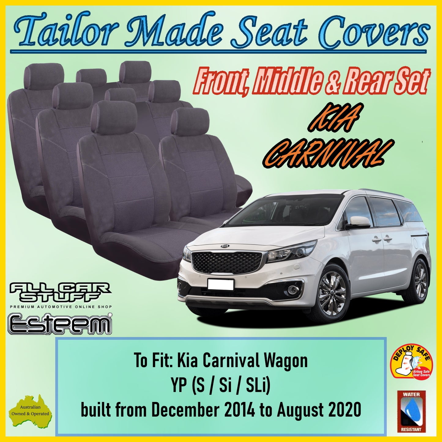 KIA CARNIVAL 14-20 CAR SEAT COVER SET