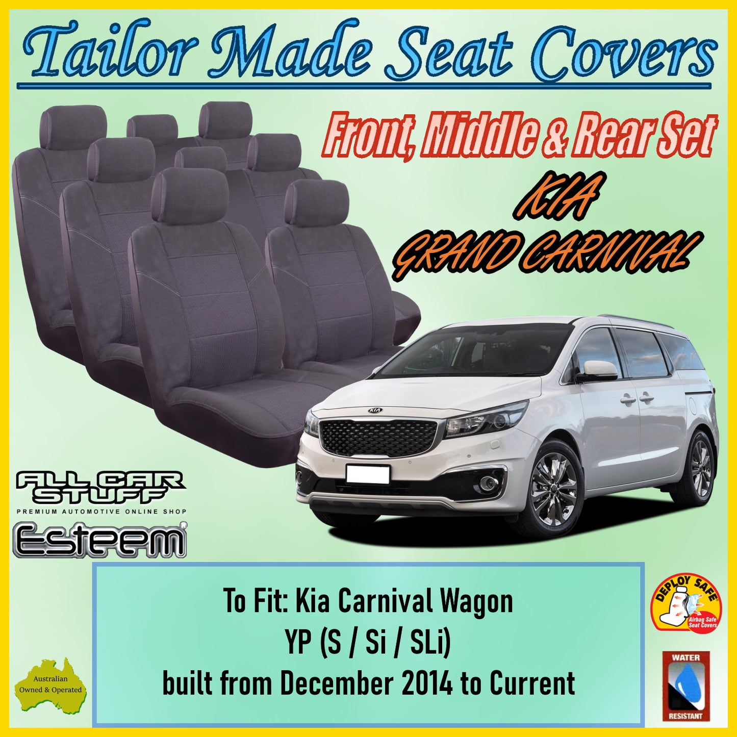 KIA GRAND CARNIVAL 14-24 CAR SEAT COVER SET