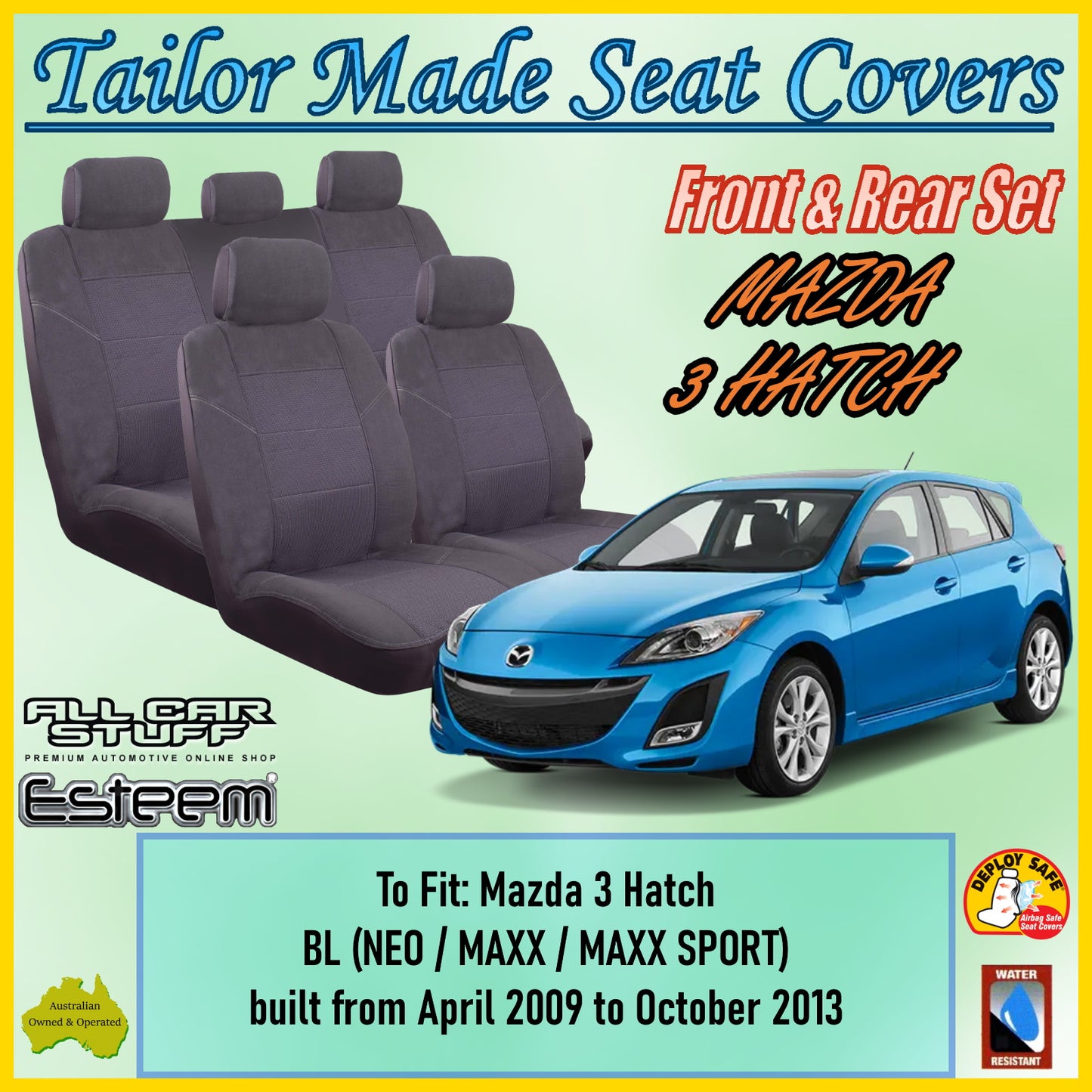 MAZDA 3 HATCH BL CAR SEAT COVER SET