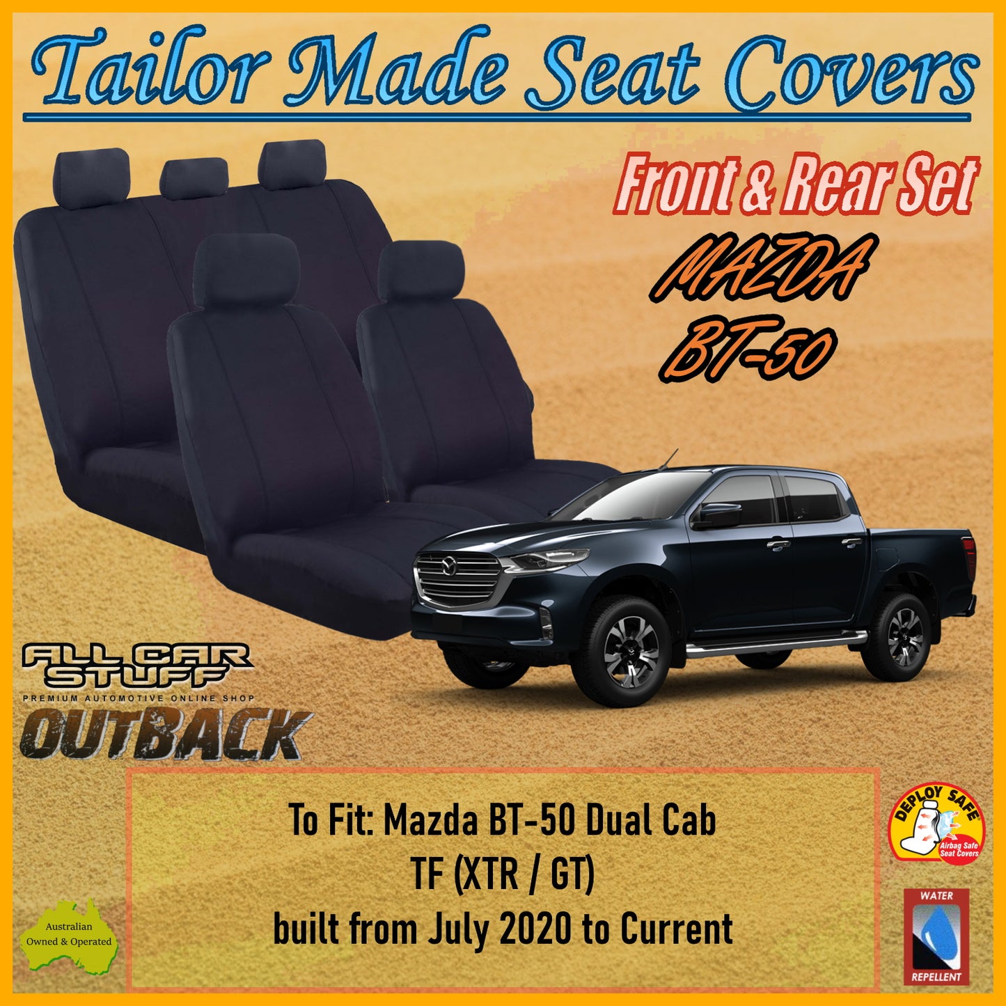 MAZDA BT-50 DUAL CAB CAR SEAT COVER SET