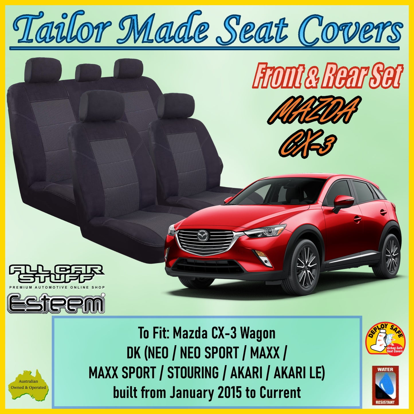 MAZDA CX-3 WAGON 15-24 CAR SEAT COVER SET