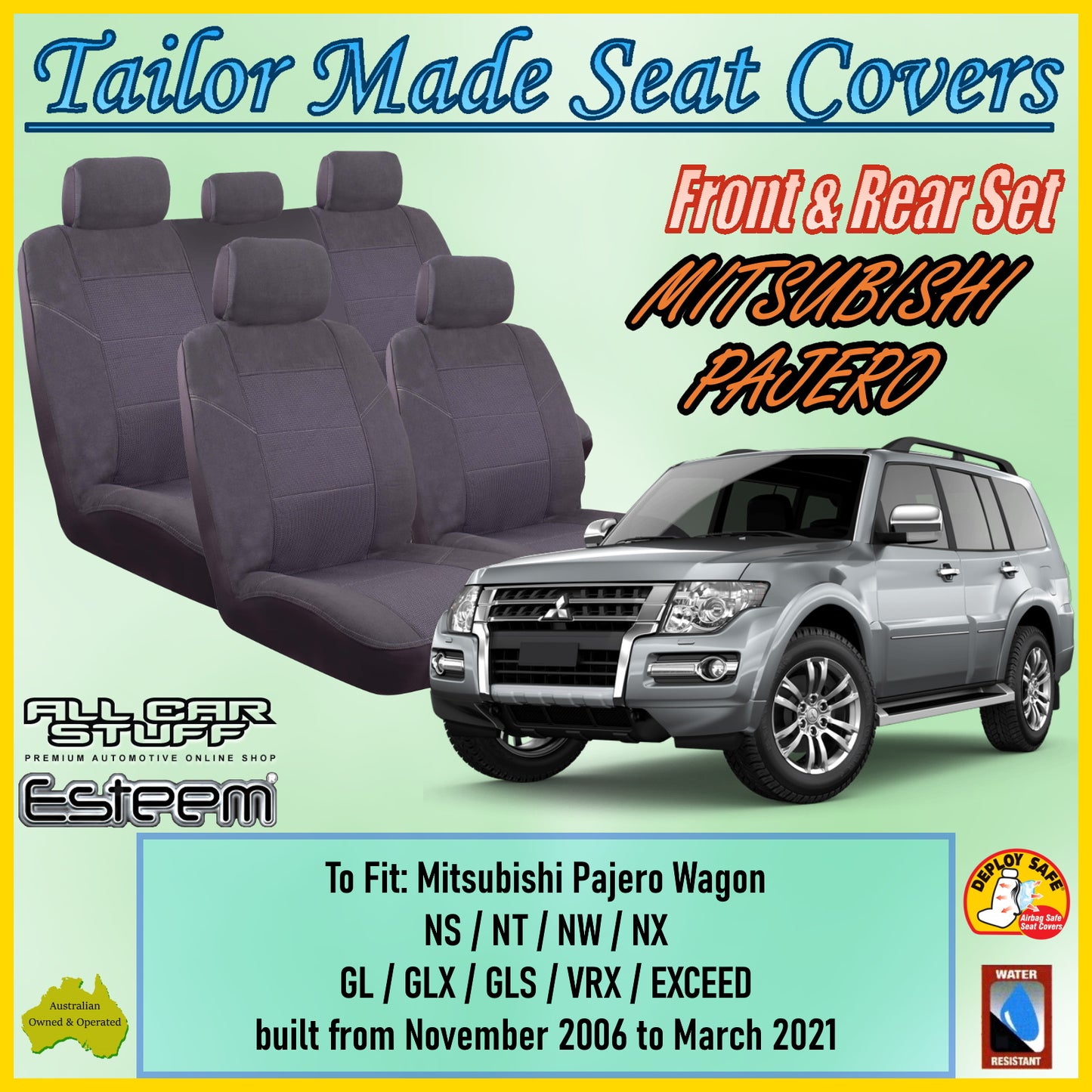 MISTUBISHI PAJERO 06-21 CAR SEAT COVER SET