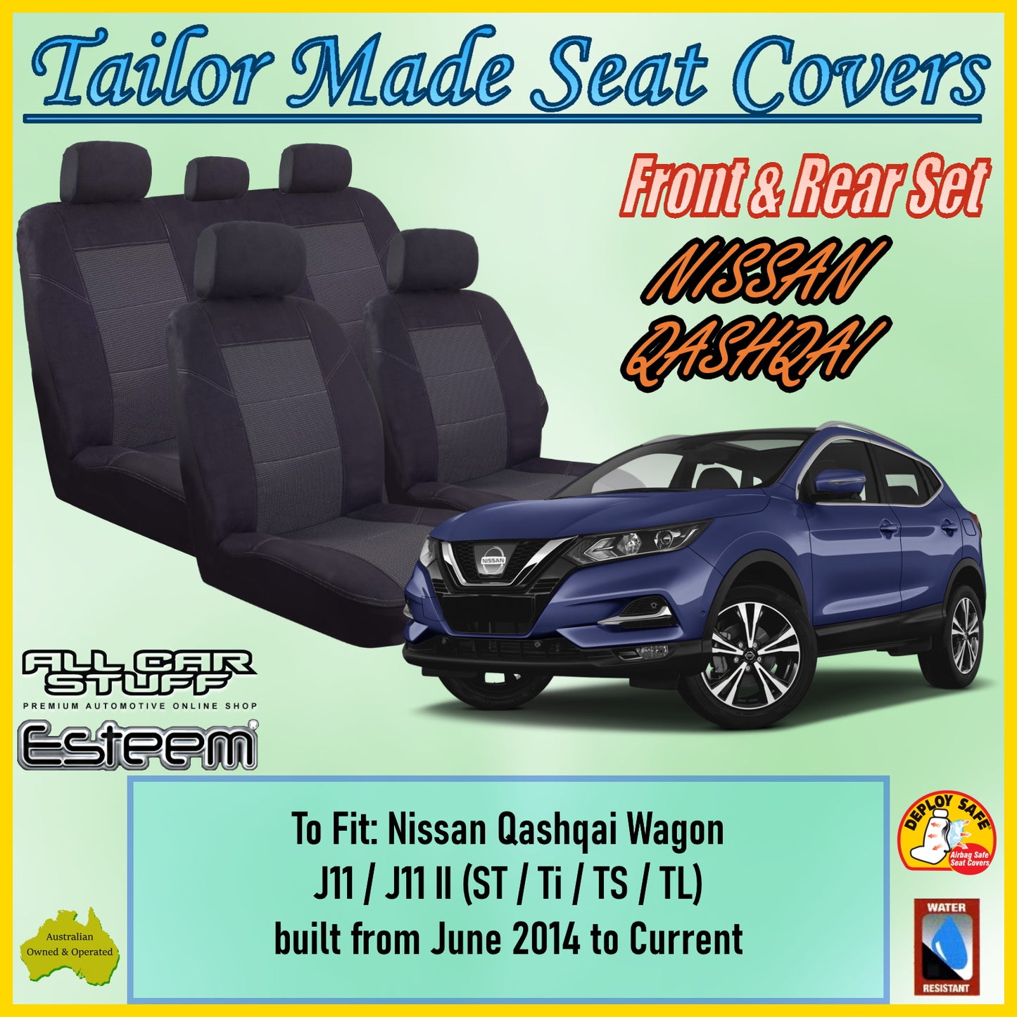 NISSAN QASHQAI 14-24 CAR SEAT COVER SET