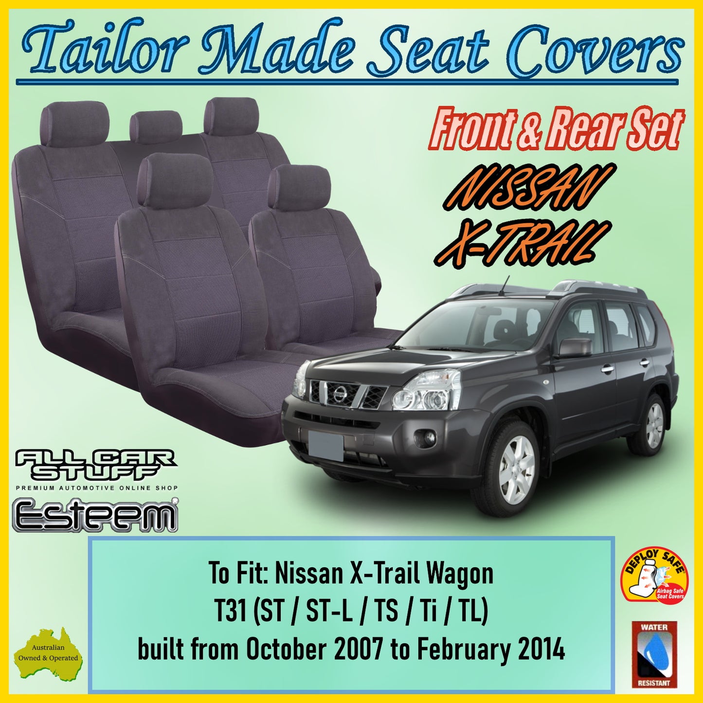 NISSAN X-TRAIL WAGON 07-14 CAR SEAT COVER SET
