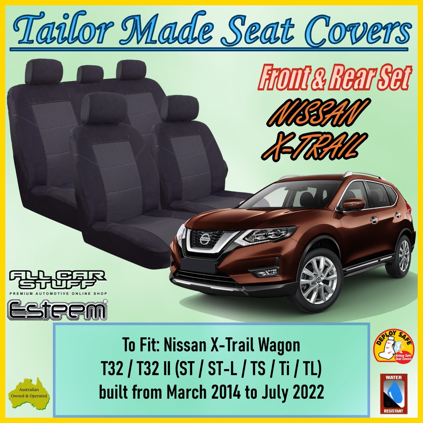 NISSAN X-TRAIL 14-22 CAR SEAT COVER SET