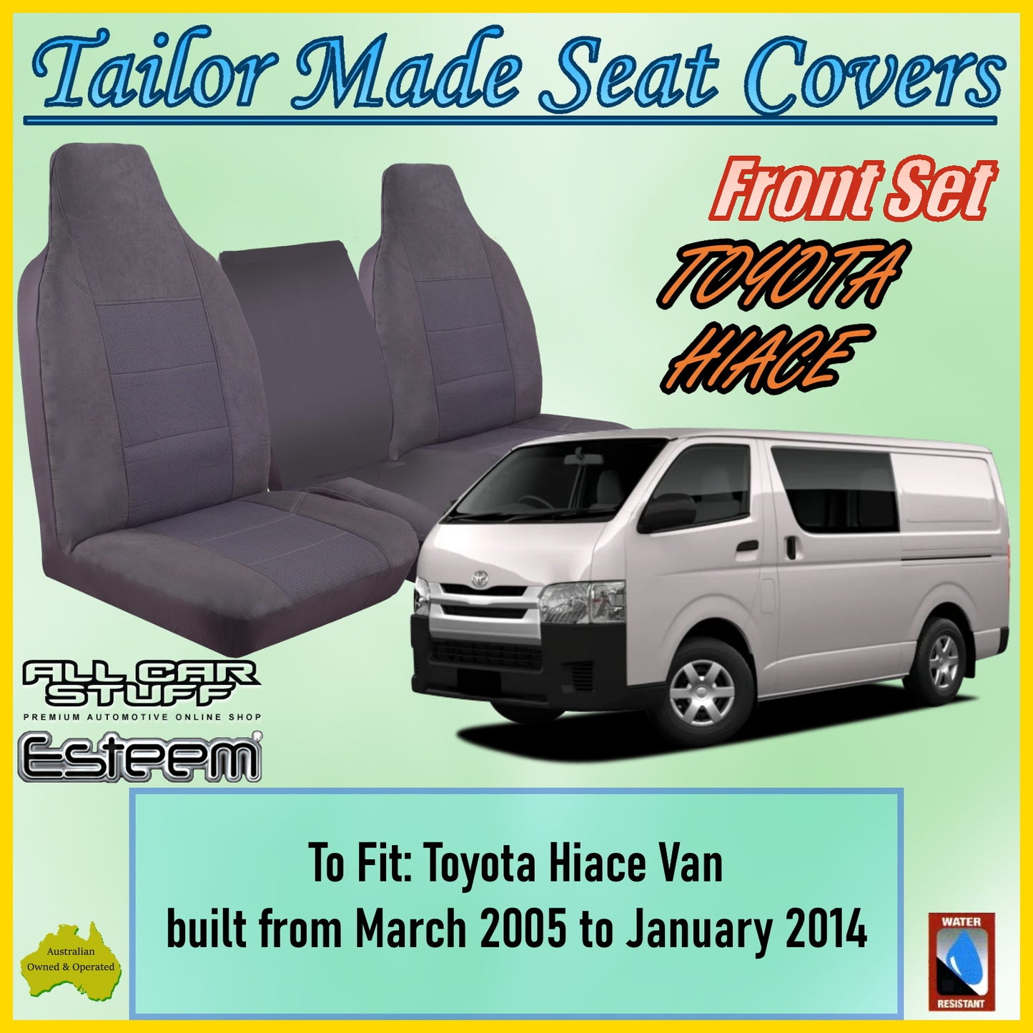TOYOTA HIACE 05-14 CAR SEAT COVER SET