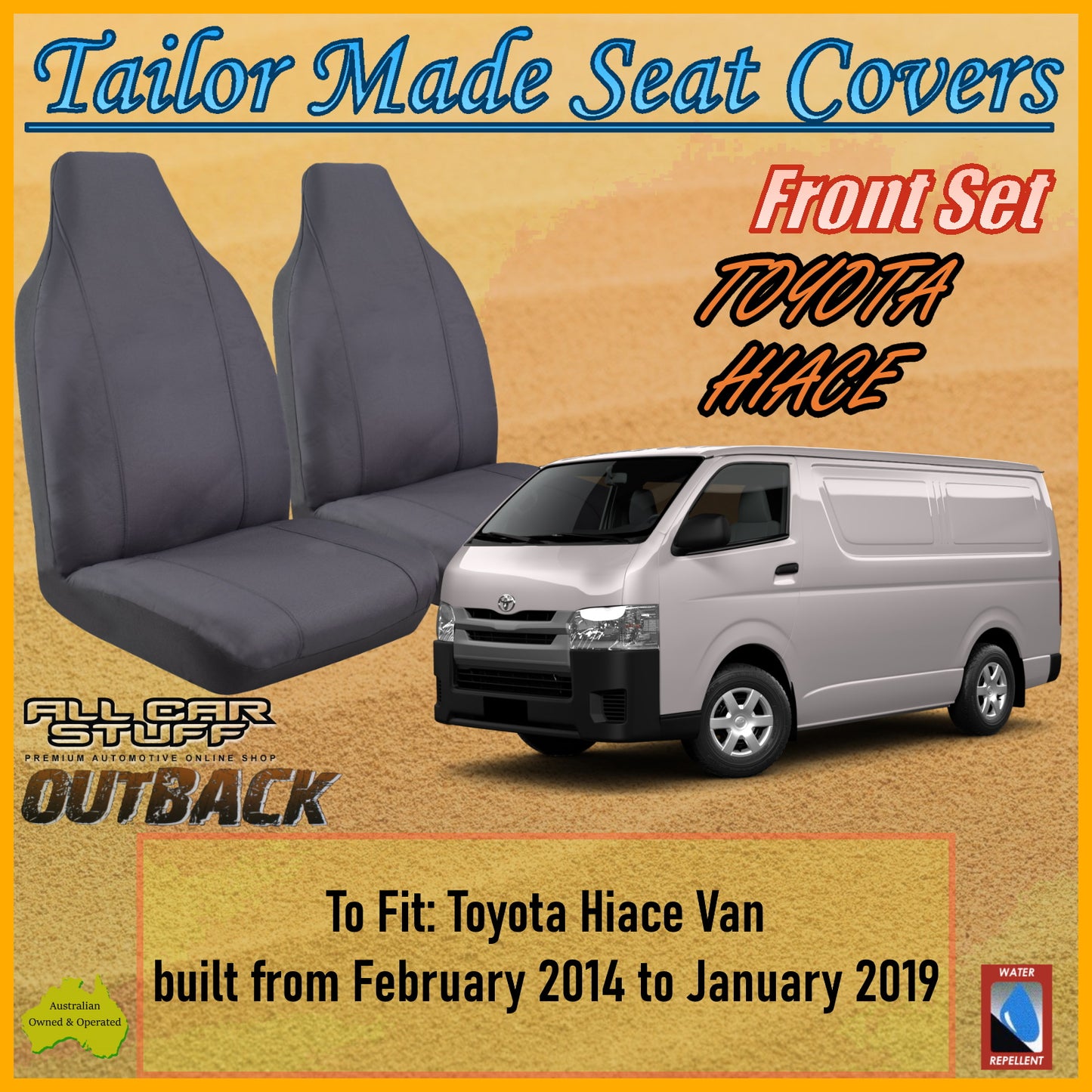 TOYOTA HIACE 14-19 CAR SEAT COVER SET