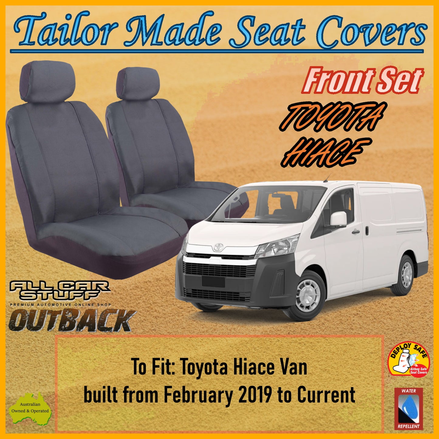 TOYOTA HIACE VAN 19-24 CAR SEAT COVER SET