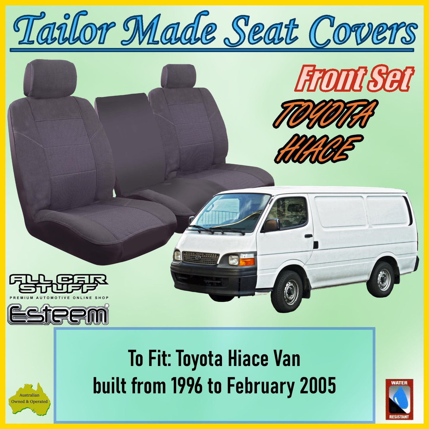 TOYOTA HIACE VAN 96-05 CAR SEAT COVER SET