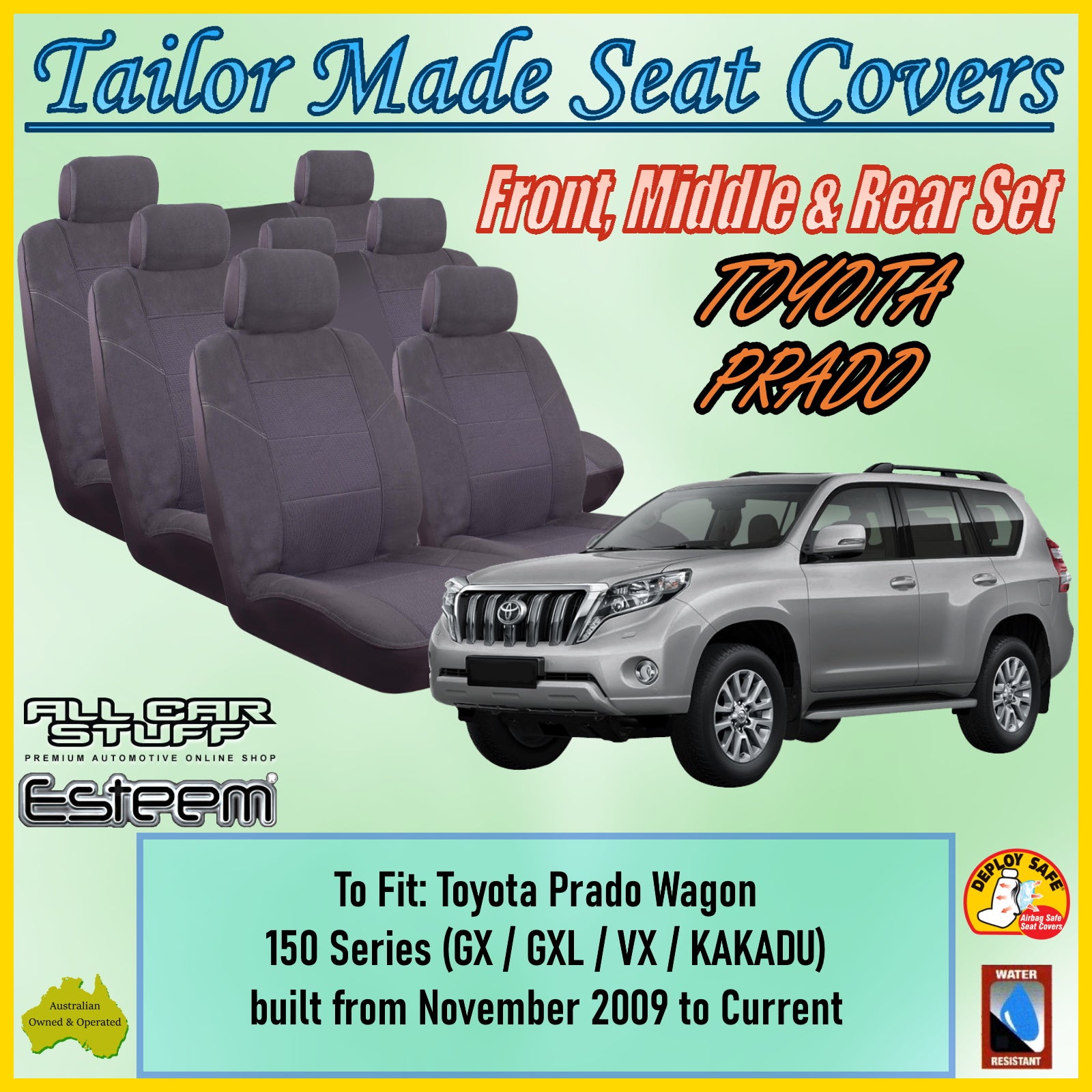 TOYOTA PRADO 150 SERIES CAR SEAT COVER SET – Parklea Markets