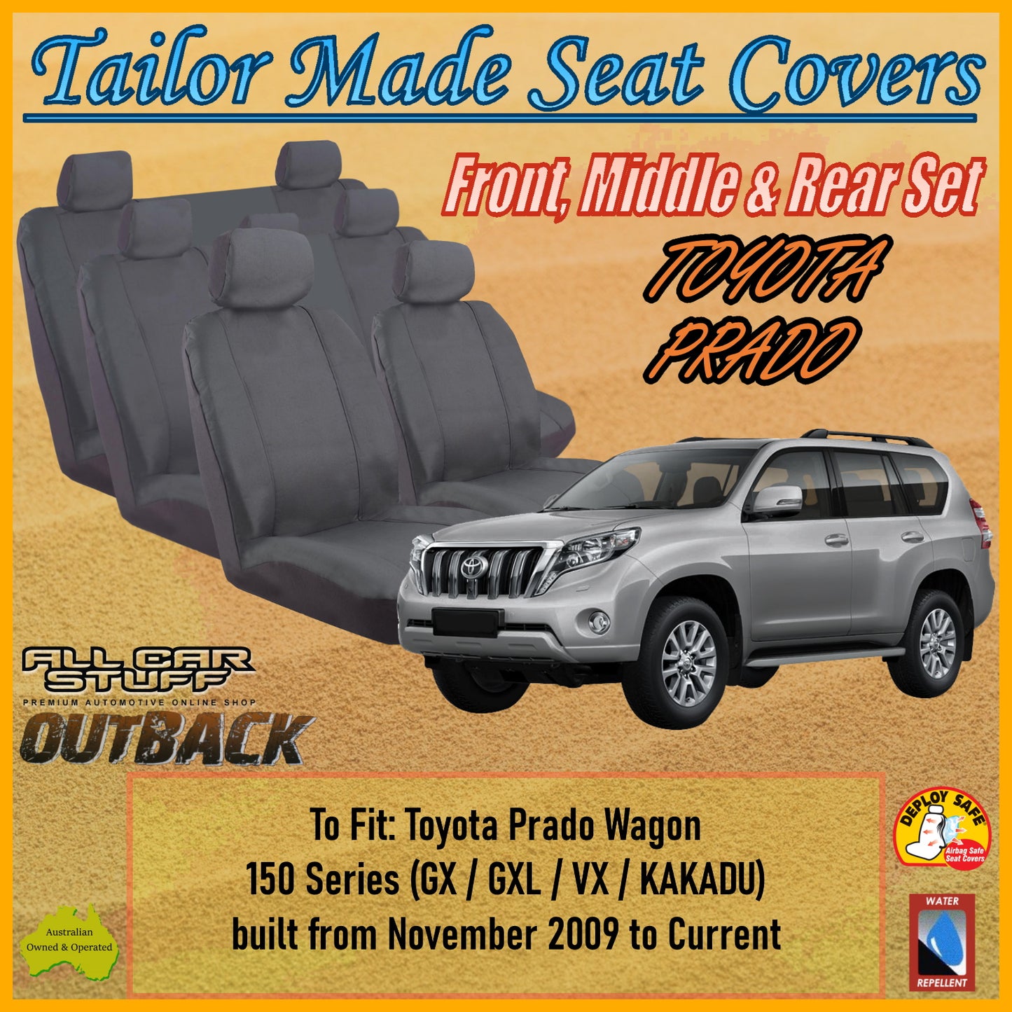 TOYOTA PRADO 09-24 CAR SEAT COVER SET