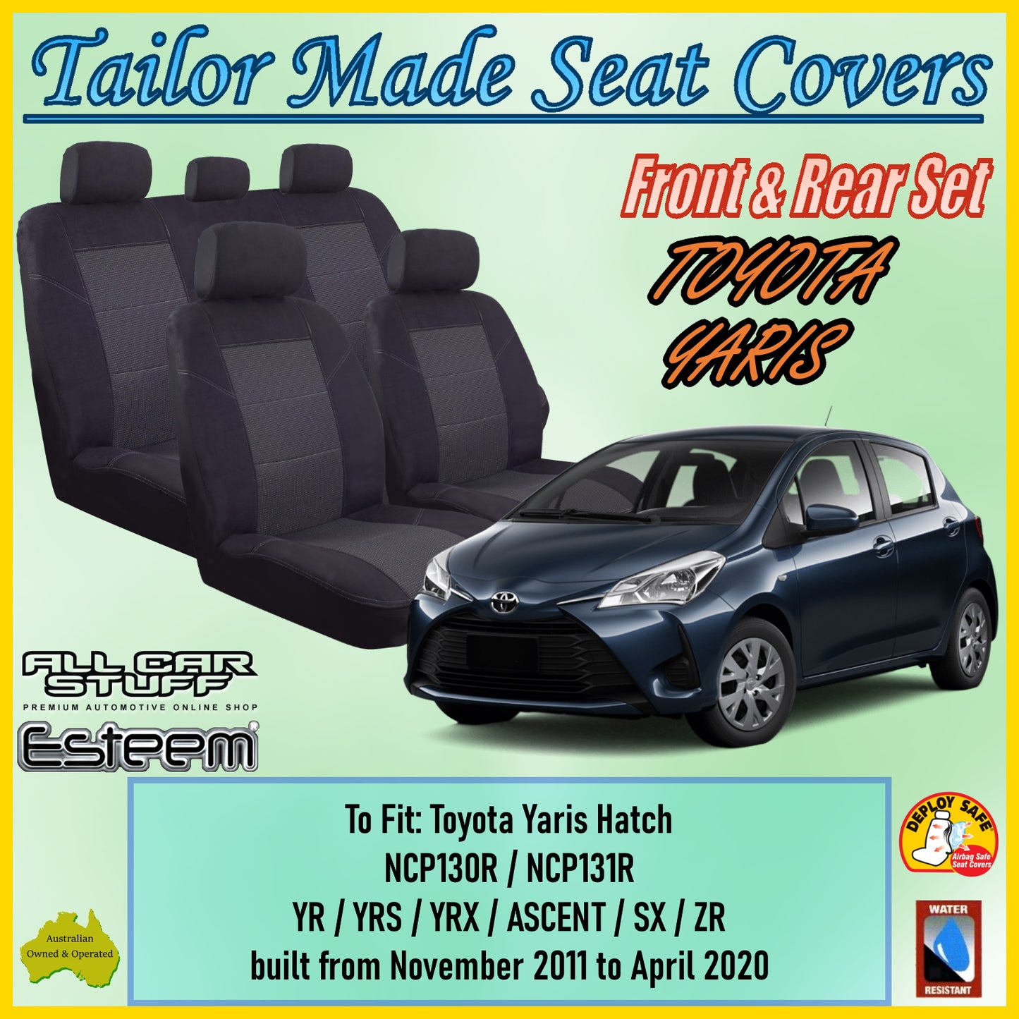 TOYOTA YARIS HATCH 11-20 CAR SEAT COVER SET