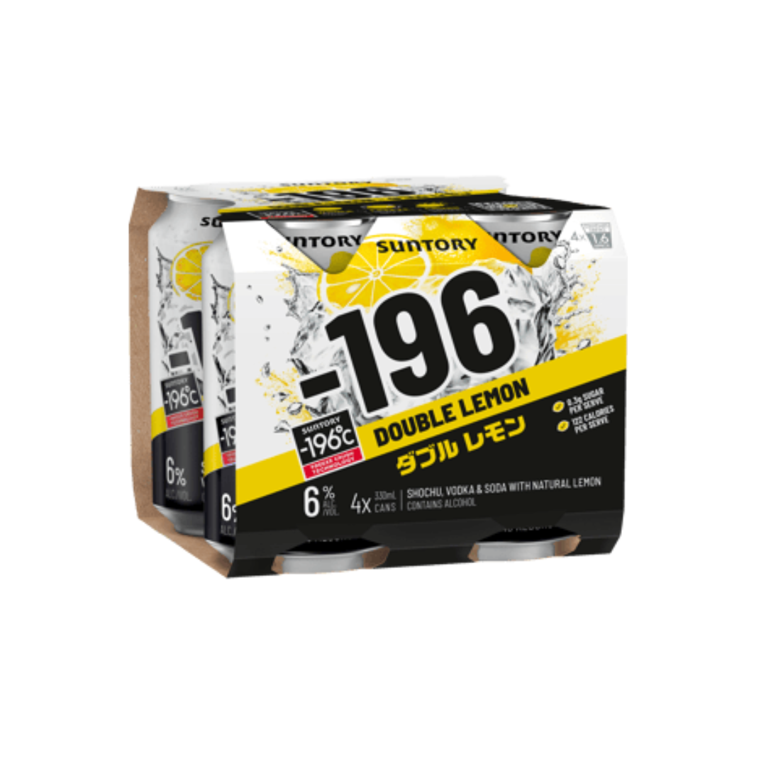 -196 Double Lemon 330ml 4 Pack