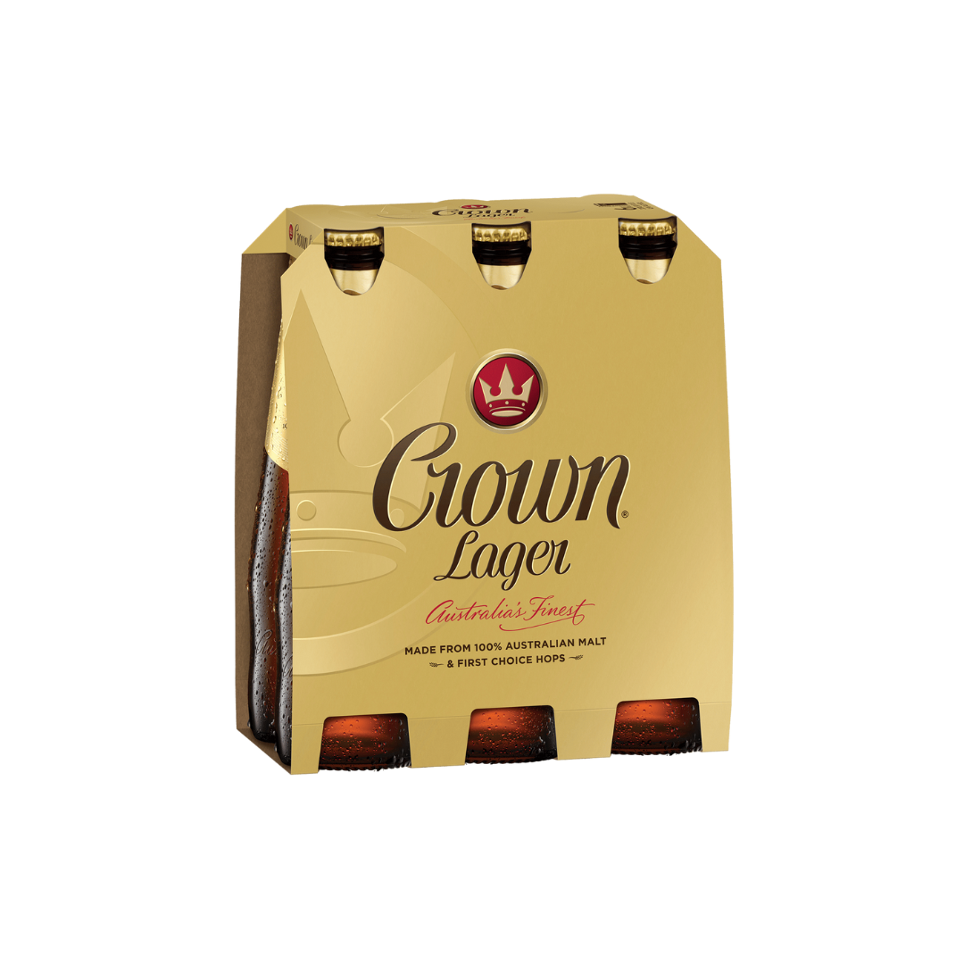 Crown Lager Bottles 375mL 6 Pack
