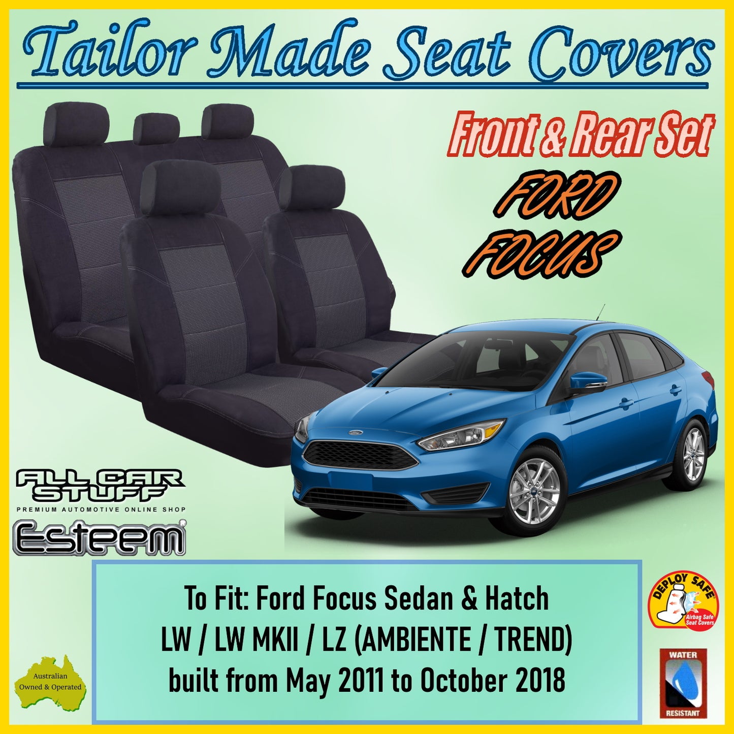 FORD FOCUS SEDAN & HATCH SEAT COVER SET