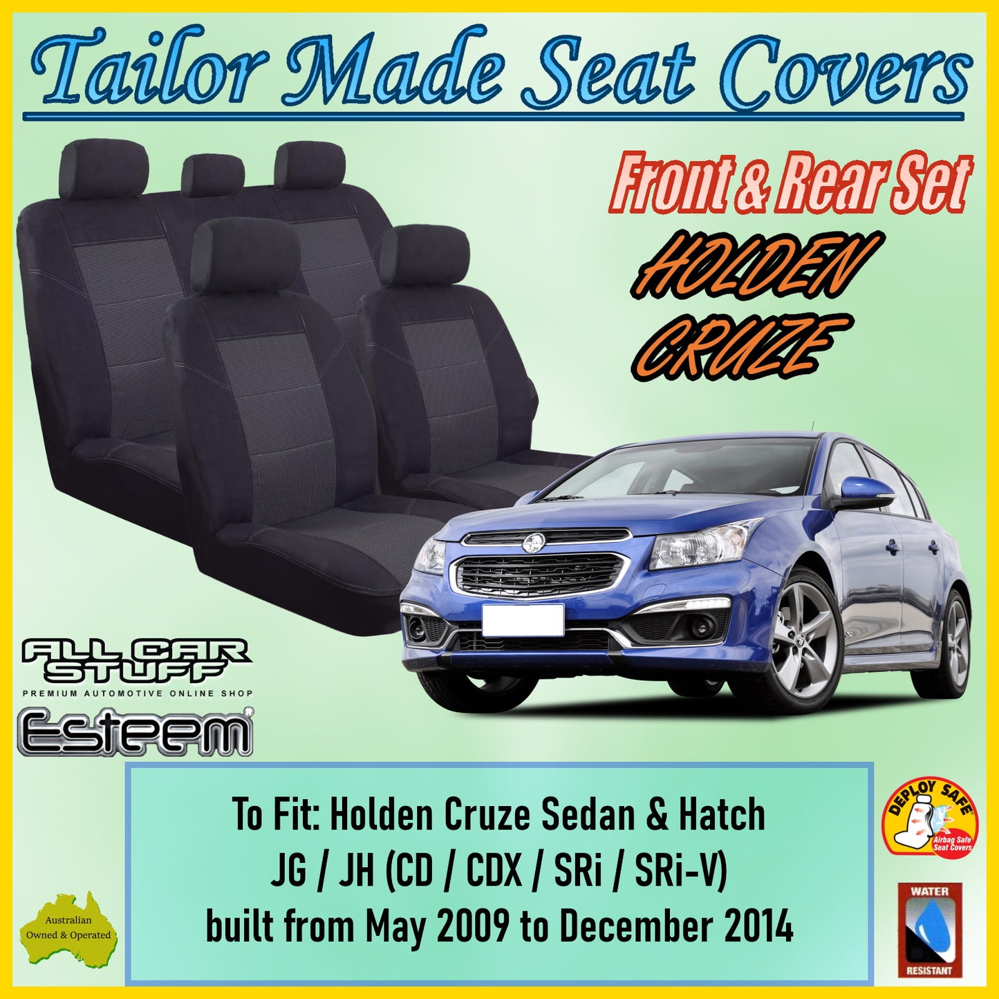 HOLDEN CRUZE CAR SEAT COVER