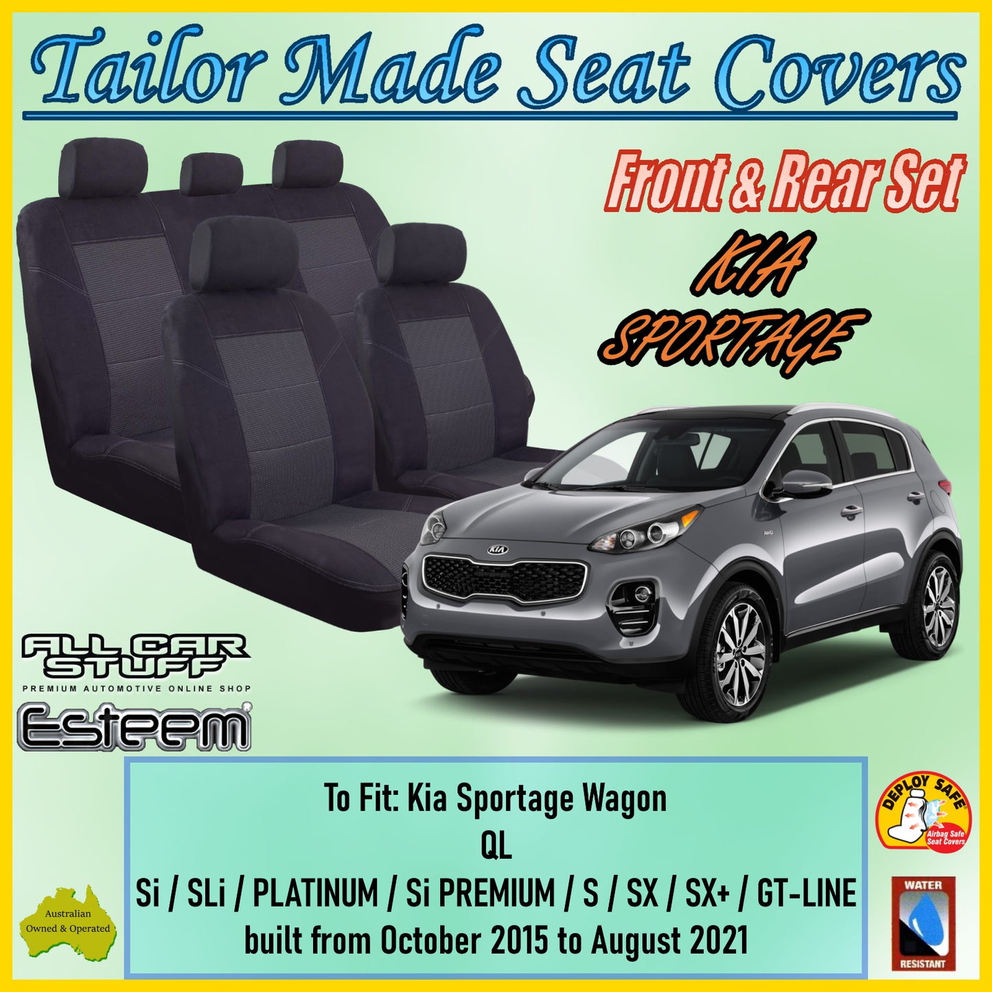 KIA SPORTAGE 15-21 CAR SEAT COVER SET