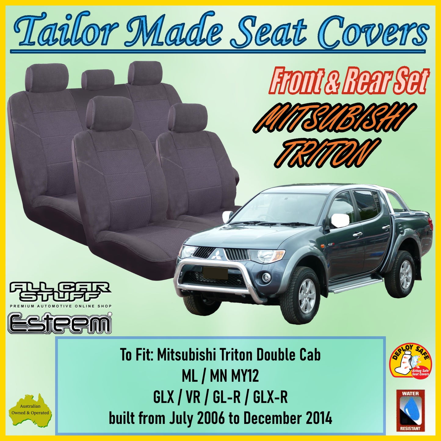 MITSUBISHI TRITON DOUBLE CAB 06-14 CAR SEAT COVER SEAT