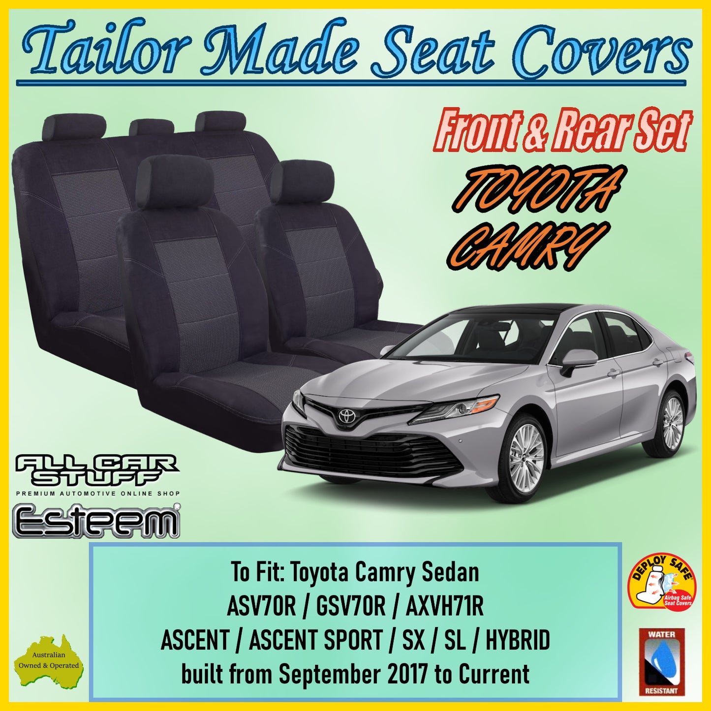 TOYOTA CAMRY 17-24 CAR SEAT COVER SET