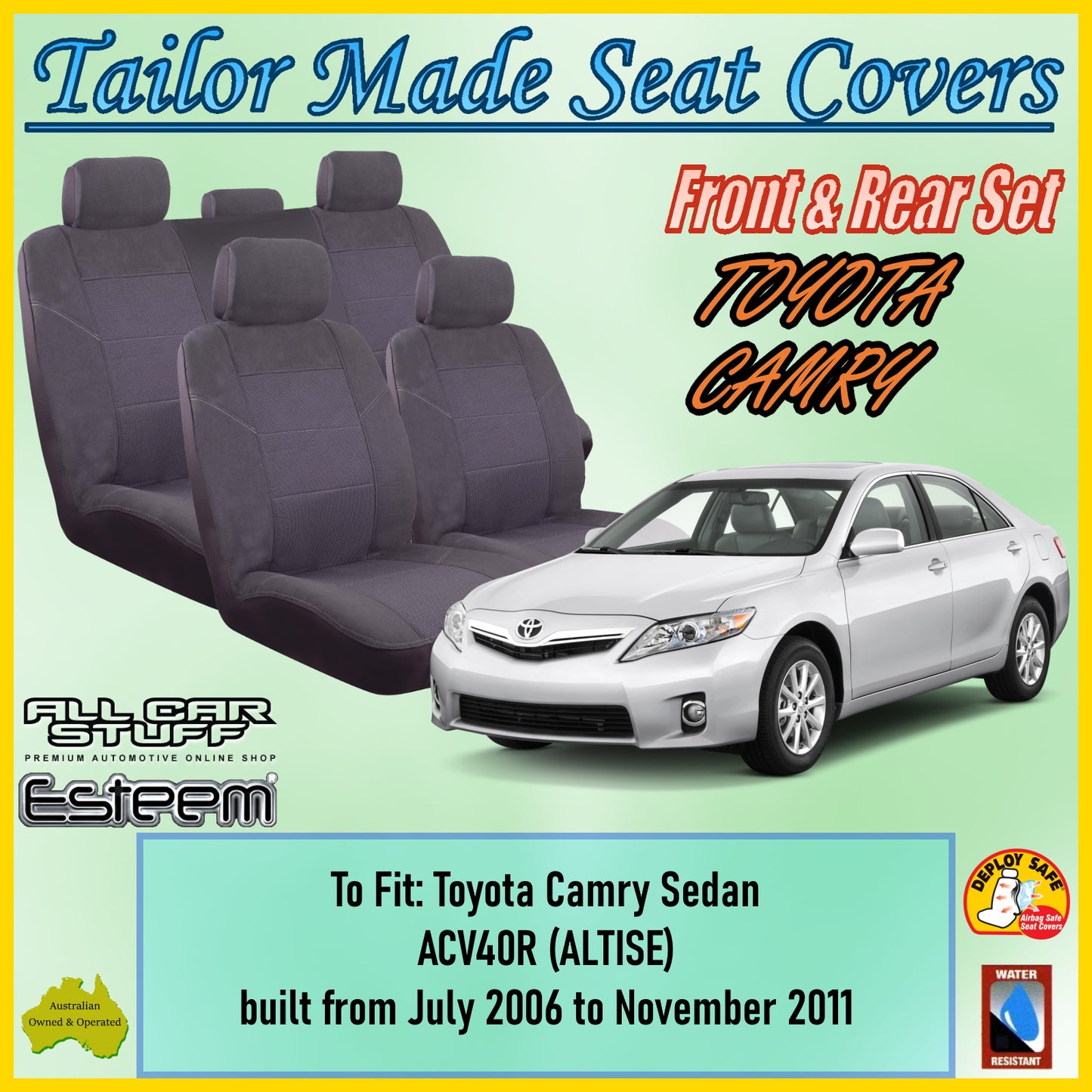 TOYOTA CAMRY ALTISE 06-11 CAR SEAT COVER SET