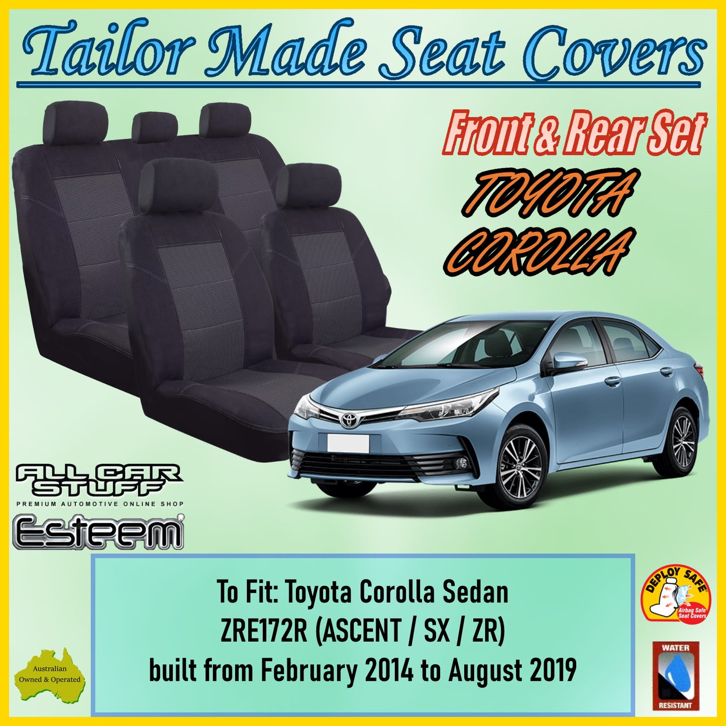 TOYOTA COROLLA SEDAN 14-19 CAR SEAT COVER SET