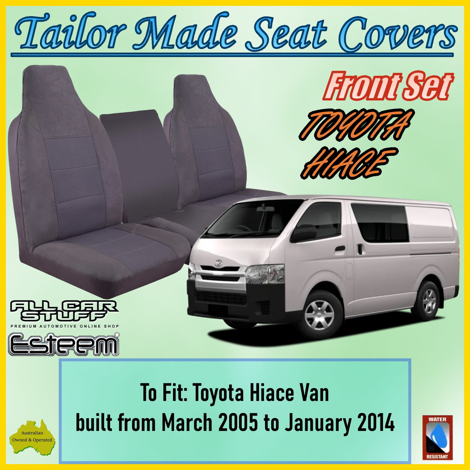 TOYOTA HIACE 05-14 CAR SEAT COVER SET – Parklea Markets