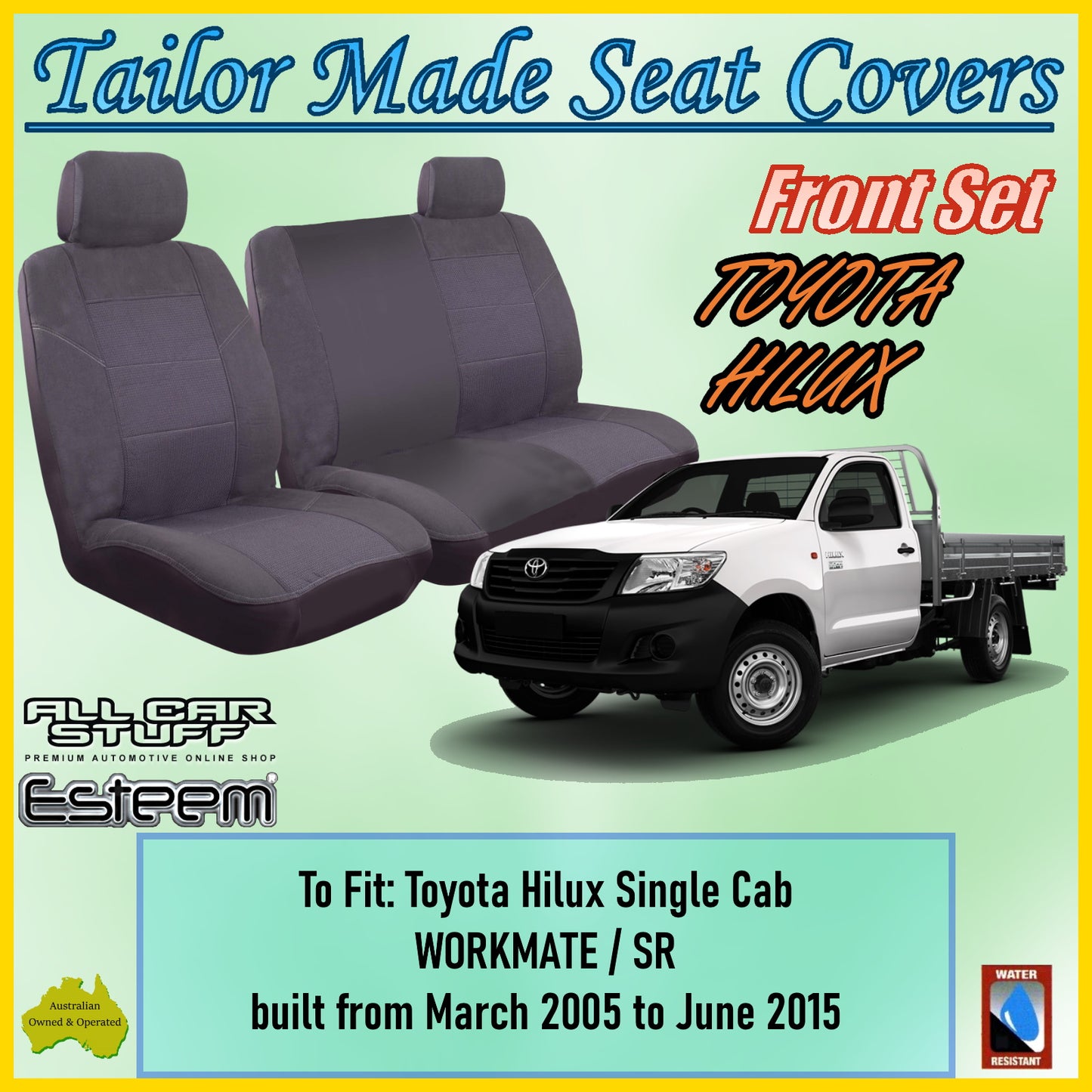 TOYOTA HILLUX SINGLE CAB 05-15 CAR SEAT COVER SEAT