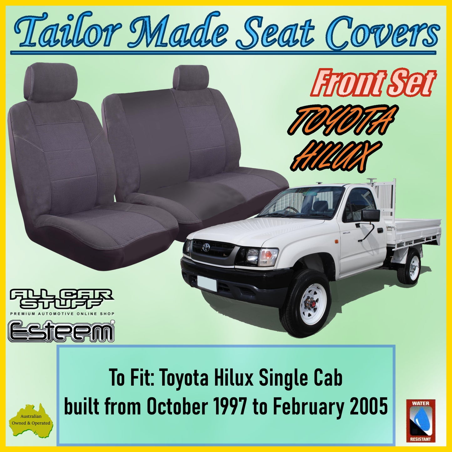 TOYOTA HILLUX SINGLE CAB 97-05 CAR SEAT COVER SET