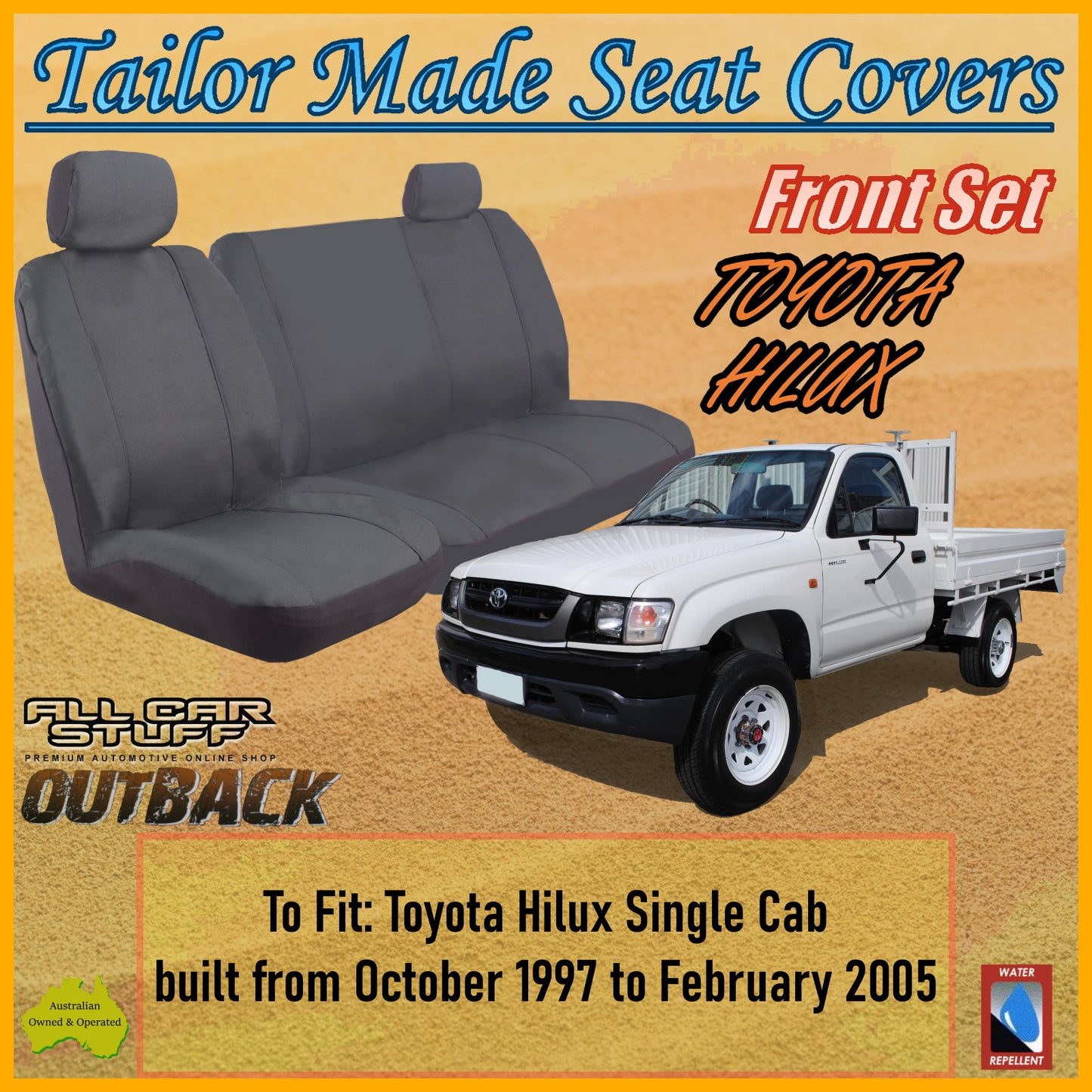 TOYOTA HILUX SINGLE CAB 97-05 CAR SEAT COVER SET
