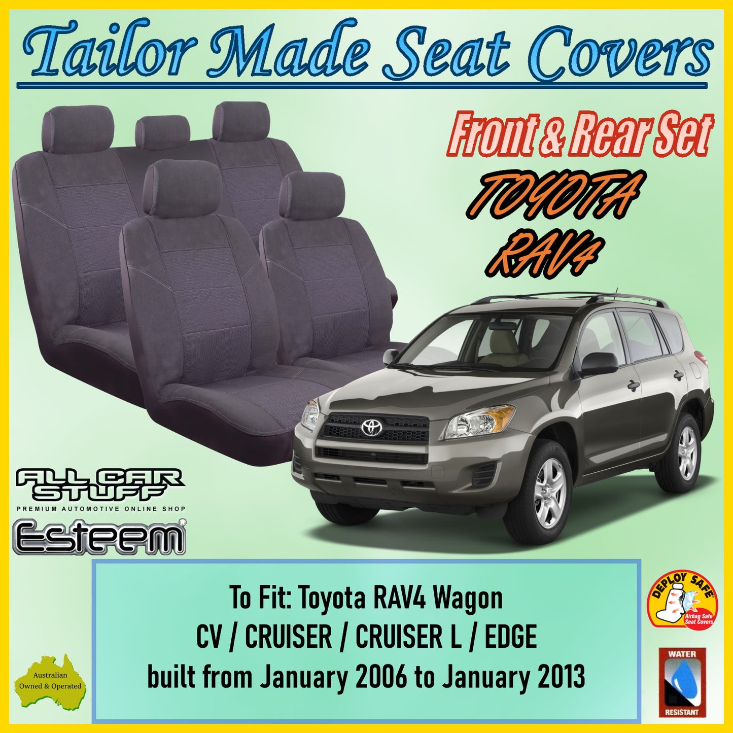 TOYOTA RAV4 06-13 CAR SEAT COVER SET