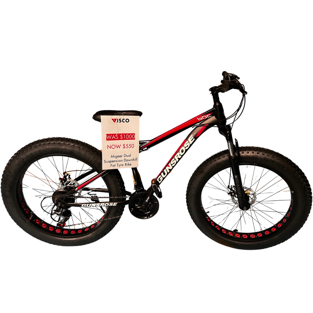Migeer Dual Suspension Downhill Fat Tyre Bike SHIMANO 21 Speed
