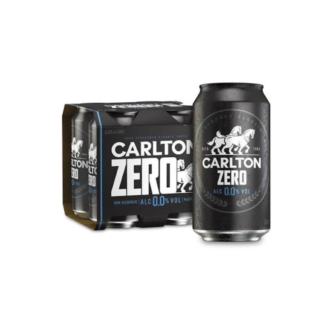 Carlton Zero 0.0% Non Alcoholic Beer 4 Pack