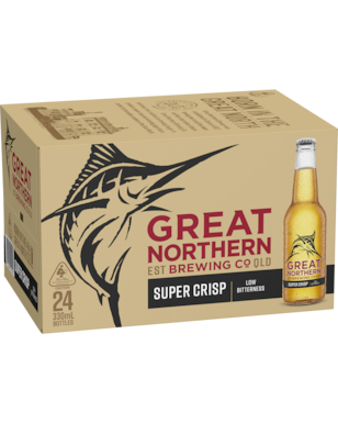 Great Northern Super Crisp Lager Bottle 330ml – 24 Case – Parklea Markets