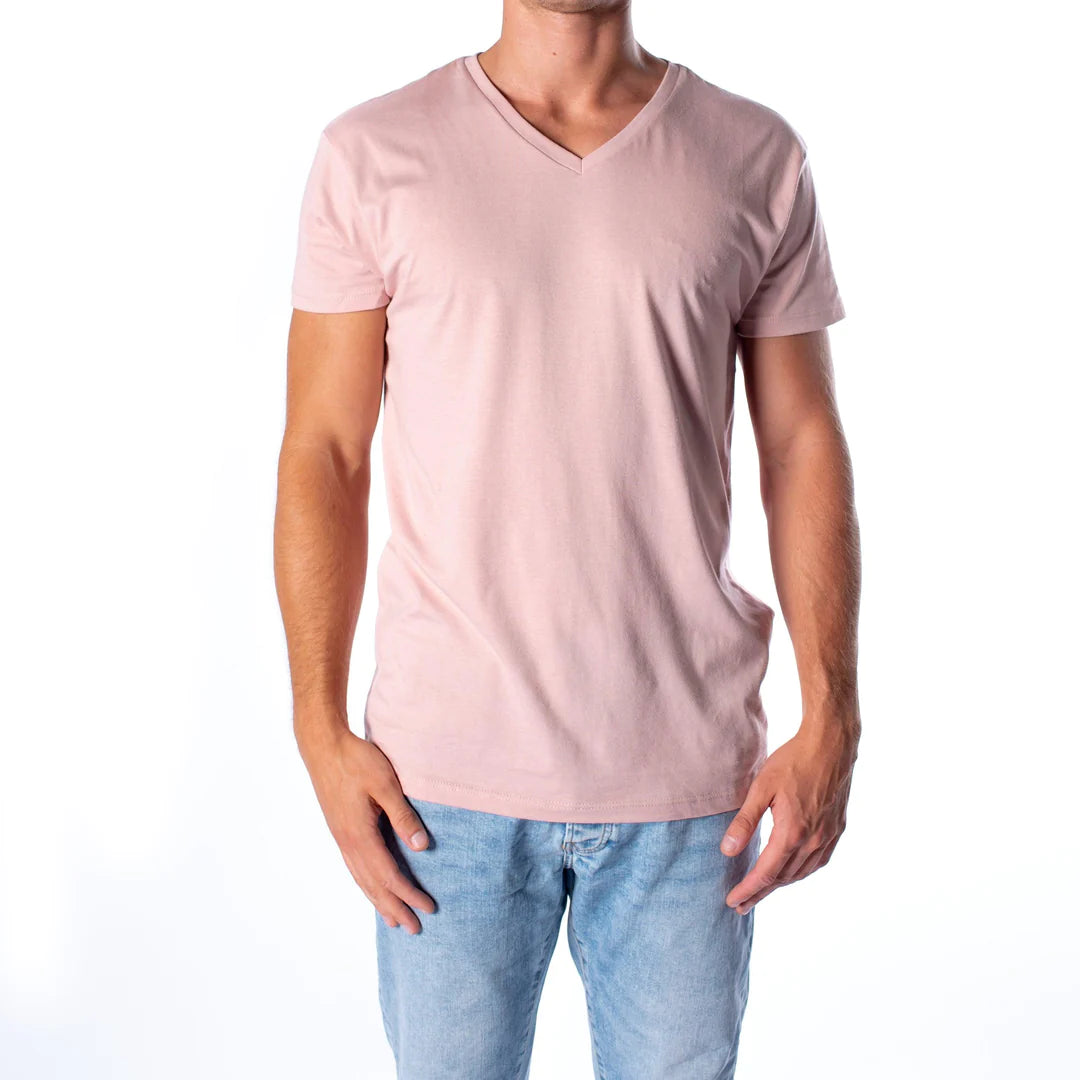 Men's Regular Fit Dusty Pink T-Shirt