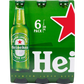 Heineken Premium lager 330ml bottles 6pk